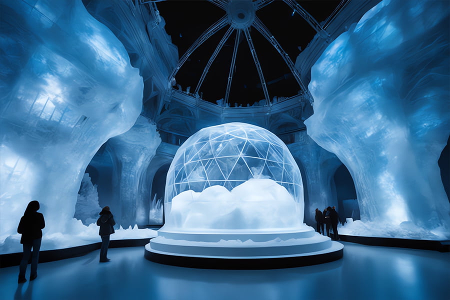 博物館，自然展廳效果圖